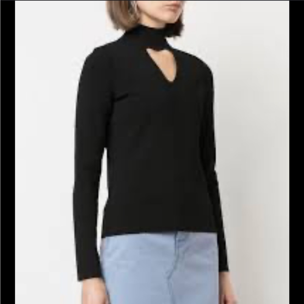 Proenza Schouler Pswl Cutout Knitted Turtleneck Sweater Size Small